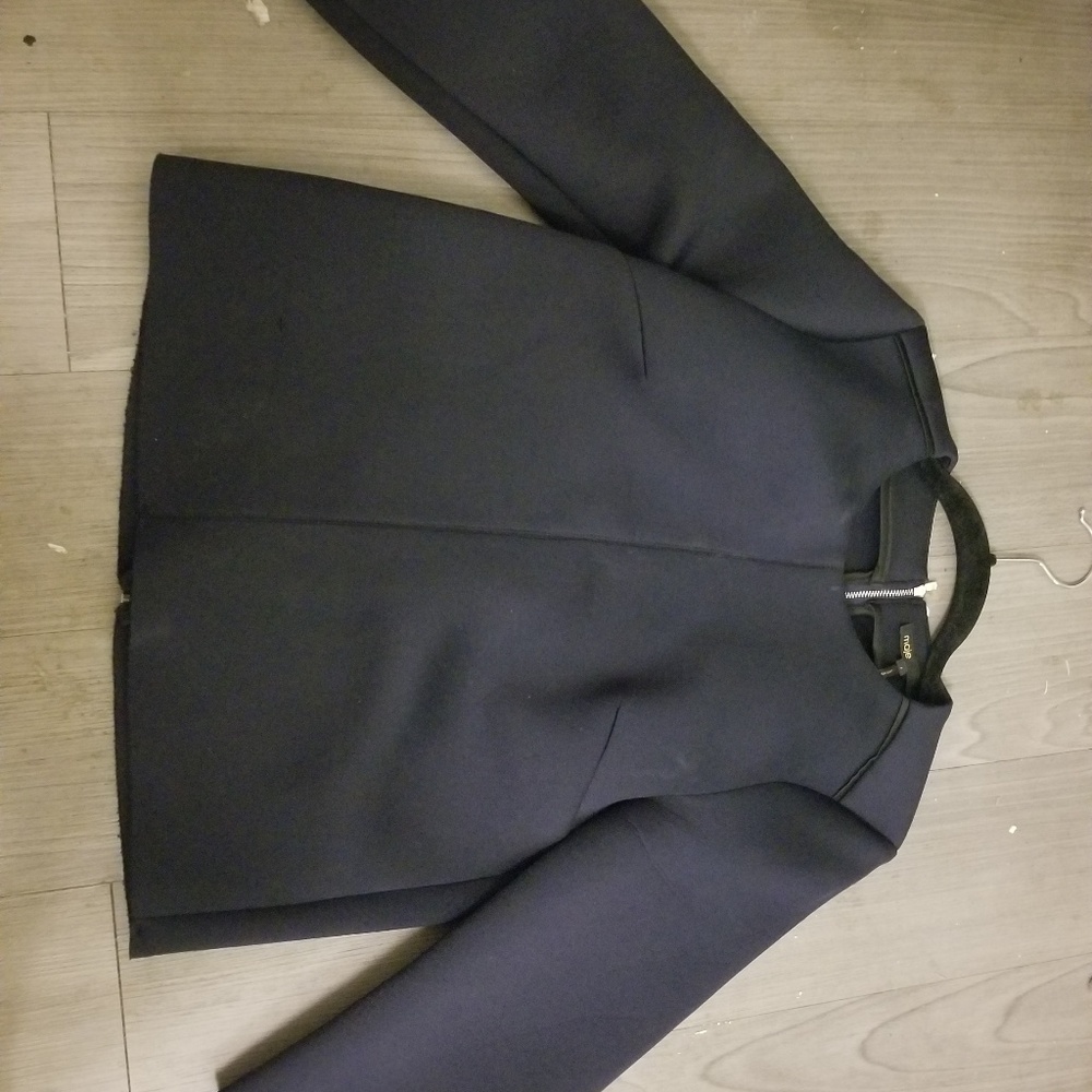 Maje jacket zip up on the back